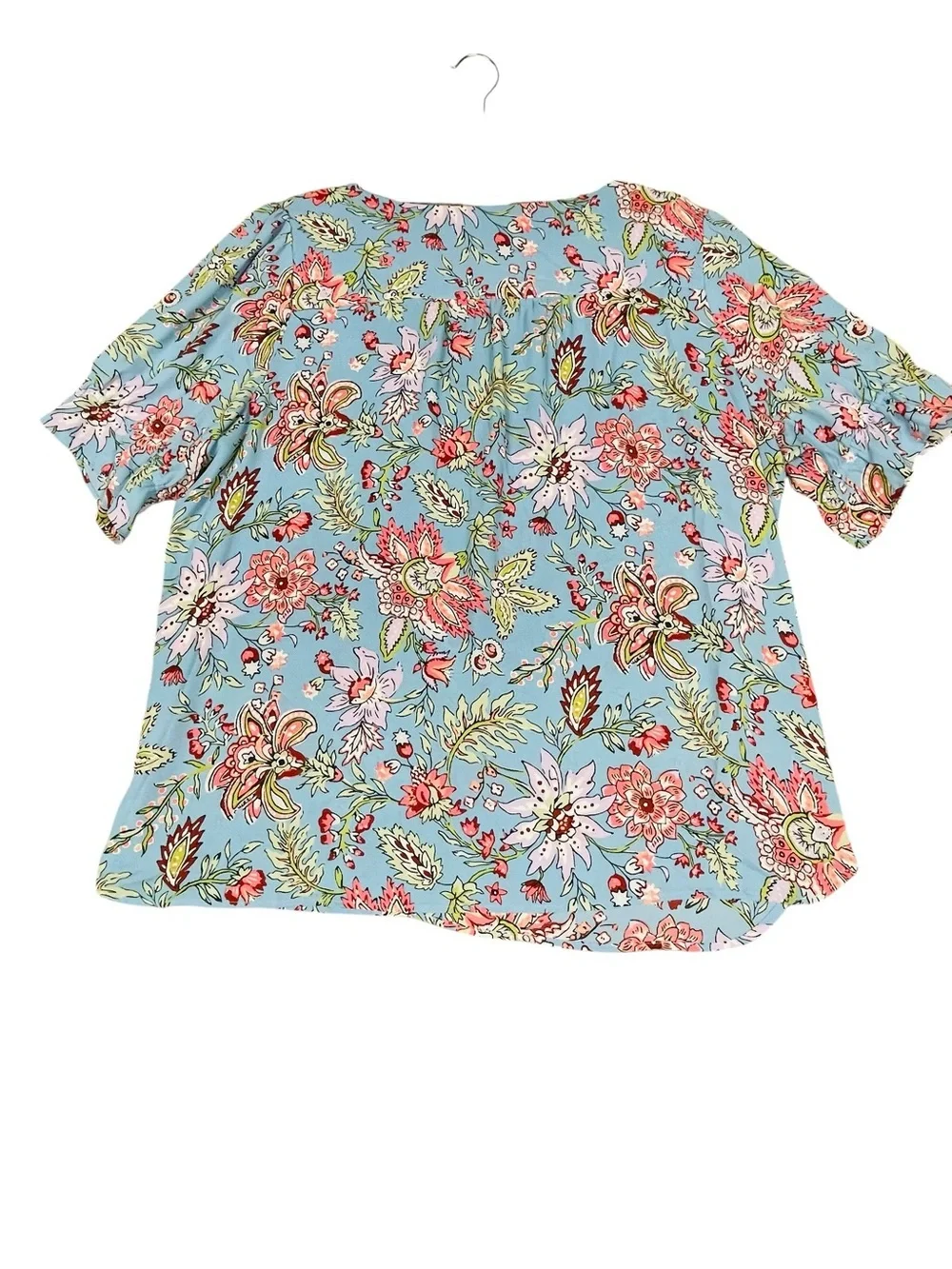 Ann Taylor Loft Floral Garden Puff Sleeve Feminine Cottagecore Blouse Top - XL